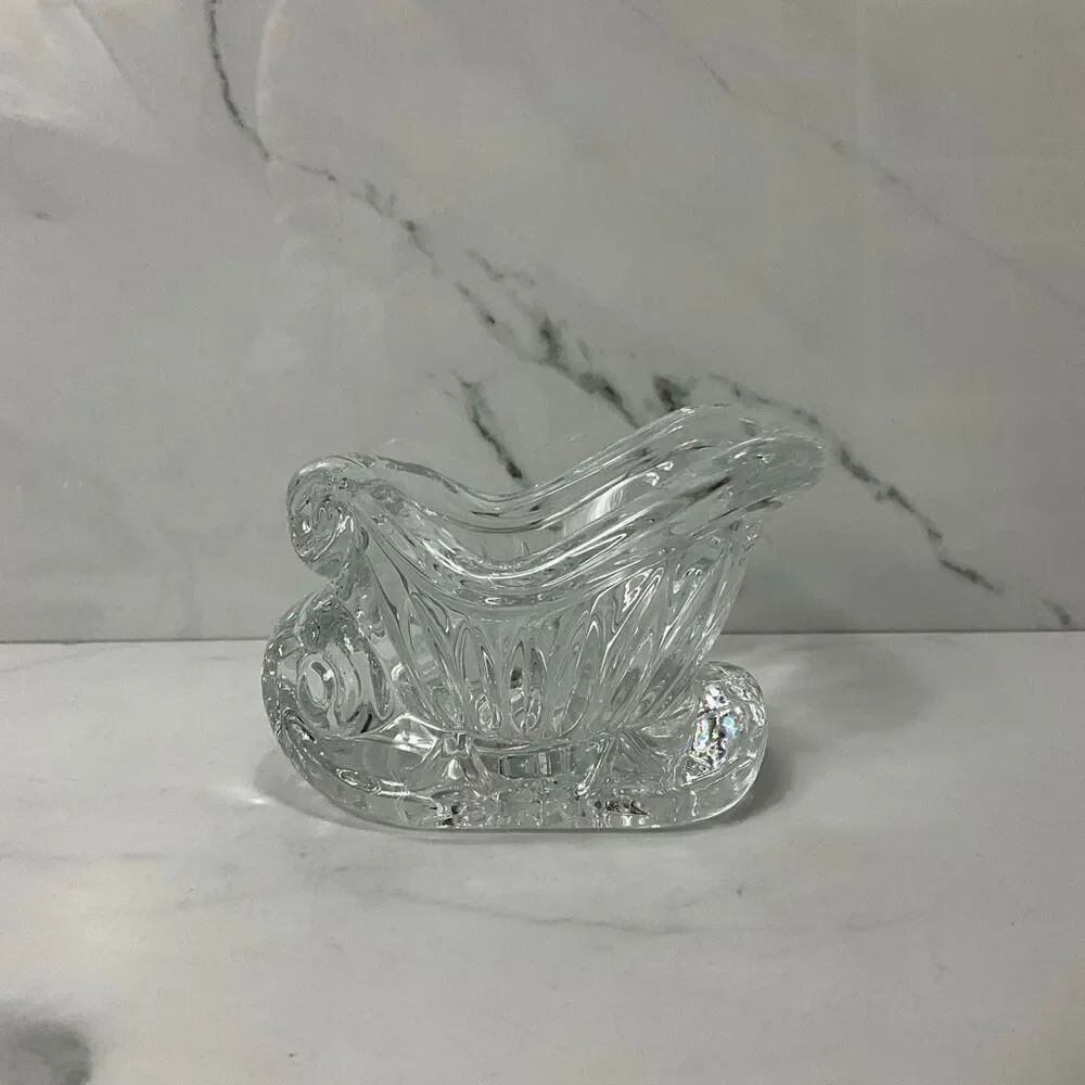 VINTAGE Crystal Holiday Sleigh